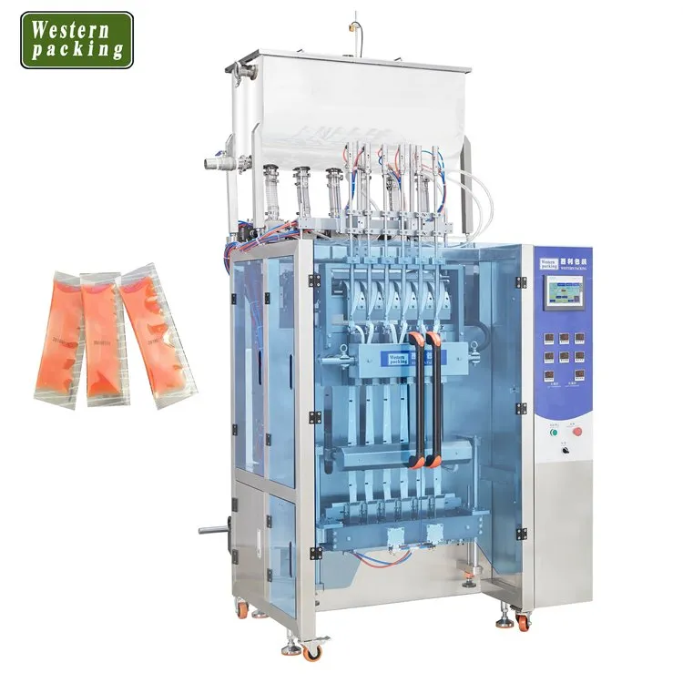 Mesin Pembungkus Jeli Sachet Tiga Sisi Berbilang lorong